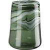 Gilde Vaso in vetro tipo verde in vetro lucido - verde - altezza 27 cm x diametro 20 cm - vaso di vetro lavorato - soffiato a mano