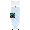 Brabantia - Ironing Board C - with XL Steam Unit Holder - Large & Foldable - Adjustable Height - Non-Slip Rubber Feet Cotton Cover - Child & Transport Lock - Fresh Breeze - 124 x 45 cm