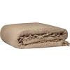 GLORY SEASON Coperta in 100% cotone, colore marrone latte, tessuto jacquard con frange, morbida coperta per tutte le stagioni, per letto, divano e soggiorno, divano, sedia, 127 x 152 cm