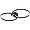 Eglo Lampada da soffitto LED Gambulaga, dimmerabile con telecomando, plafoniera circolare, metallo nero, RGB, bianco caldo-freddo, 67,5 cm