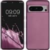 kwmobile Custodia Compatibile con Google Pixel 8 Pro Cover - Back Case Morbida - Protezione in Silicone TPU Effetto Metallizzato lavanda metallizzato