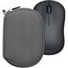 kwmobile Custodia Mouse Wireless Compatibile con Logitech M220 SILENT / M235 / M185 - Custodia Neoprene Mouse - Astuccio Porta Mouse PC Gaming grigio scuro