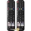 Auilzlz 2 Packs EN2G30H Telecomando per Hisense LCD TV 43A7300F 43A7340F 43A7500F 43AE7210F 50A7300F - Nessun Bisogno Di Programmazione