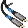 CableDeconn USB4 8K 1m Cable M/M USB-C Compatible with TB4 8K 60Hz Video 40Gbps Data Transmissions rate 20V 5A 240W Power Delivery 3in1 USB-C Cable for Monitor External SSD eGPU