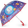 Legami - Ombrello per Bambini Dancin' In The Rain, Tema Space, Struttura Antivento, Apertura manuale, Chiusura in Tessuto con Spazio per Nome, Impugnatura a Gancio, 73x65 cm