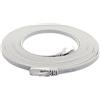 1aTTack.de Cat.7 cavo di rete piatto 10GB/s Slim Flat Cavi RJ45 Patch cavi di installazione nastro - compatibile CAT5 CAT6 CAT7 CAT 8 bianco - 1 pezzo 0,25m