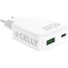 Celly Caricatore USB-C Ultra Slim 45W, con Tecnologia GaN, Ricarica Rapida e Efficiente, Protezioni contro Sovraccarico, Sovratensione e Surriscaldamento