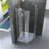 Idrom Box Doccia 90x90 Semicircolare H195 Trasparente 8mm Doppia Anta Battente - Leo