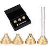 Ausla Set Bocchino per Tromba, 1 1/2CH 3CH 5CH 7CH, Ottone con Coppe Placcate Argento e Oro