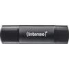 Intenso Pen drive 256GB Intenso Flex Line Usb-c ed Usb-a fino a 70Mbps Nero [3544492]