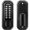 VEVOR Serratura Meccanica per Porte con Tastiera Monofacciale Codice da 4-7 Cifre, Serratura Senza Chiave Batteria a Combinazione con Pomello Bloccaggio Automatico Porte d'Ingresso, Nero