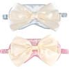 BSITSSS 2 Pezzi Mascherina per Dormire, Blu e Rosa Maschera per Dormire Seta, Nodo di Farfalla Benda Occhi Mascherina Occhi per Regali Yoga da Pause di Viaggio con Fascia Elasticità