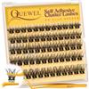 QUEWEL Ciuffetti Ciglia Finte, Extension Ciglia Autoadesive Mix 10-16 MM, 60 ciglia riutilizzabili per principianti, senza colla,Uso fai da te.(DH01)