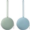 Tibapla 2 pcs Portaciuccio, Portatile Scatolina Succhietto Lavabile Contenitore per Ciuccio Porta Ciuccio Custodia per ciuccio Senza BPA Facile da Pulire (blu+ verde)