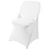 Ascoza 20 Pack White Spandex Folding Chair Covers in Stretch Washable Fabric for Wedding, Party,Holidays,Celebration and Other Special Events