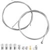 YiliYa Moto Cavo Universale Corda,2 Pezzi 2 M Acciaio Frizione Acceleratore Cavo | Freno Universale Frizione Freno Acceleratore Kit di Riparazione per Moto e Cross(Ø1,38mm+Ø1,95mm)