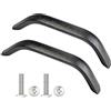 Qrity 2 Pezzi Maniglie per Mobili da Cucina Nero, Maneggiare a Barra Lega di Alluminio Massiccio, Distanza Fori 160mm, per Armadio, Cassetti, Porte