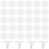LJAPPLIED 80 Pezzi Gancio Adesivo per Soffitto, Ganci da Parete senza Perforazione, Ganci Adesivi Trasparenti per Appendere Decorazioni Luminose (standard1, 80)