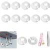 KARELLS 12 Pezzi Rosette per Termosifoni, Copritubo Termosifone, Copri Termosifone, Copri Tubi Termosifoni, Pipe Collar, per Tubo di Riscaldamento Bianco Plastica, per Diametro Tubo da Parete