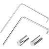 HAEPXYBY 2 Pezzi Set Attrezzi Regolazione Finestre, Chiave a Brugola Curva 4mm e Chiave Torx TX15 per Regolazione Finestre e Porte Finestre con Cerniere