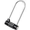 Qrity Lucchetto Combinazione 4 Cifre Lucchetto Combinazione Lucchetto per Valigie e Bagagli da Viaggio Armadietto del Fascio Allungato, Nero