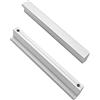 Qrity 2 Maniglia per Cassetto Mobili, 90° L Stile, Lega di Alluminio, Passo del Foro 32mm, Maniglie per Mobili da Cucina, Argentato