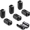 Aiqeer 6 Pezzi Clip-on Ferrite Anello Nucleo, Clip Cavo Soppressore Rumore EMI RFI, Filtro Anti-Interferenza Alta Frequenza (9 mm Diametro Interno)