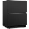 Klimaitalia Frigo Vini Ventilato DW82-BLK - N° 2 Cassetti inAcciaio Laminato Nero - Capacità lt 137