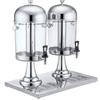 Attrezzature Professionali Distributore Bevande con Colonna Refrigerante - Doppia Campana Capacità lt 8 + 8