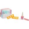 VERY BELLA Verybella - trousse effetto iridescente e chiusura a cerniera include smalto peel off rosa 2 limette 2 morbidi separadita porta make up da viaggio