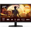 AOC Monitor PC 27" Quad HD 2560x1440 LED Nero Rosso