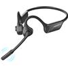 MONODEAL Cuffie con Microfono, Cuffie Open-Ear Auricolare Bluetooth 5.1 con Microfono Funzione di Silenziamento Cancellazione del rumore Multipunto, Ideale per Guidare Casa e Ufficio