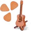 Prasacco 3 pezzi plettri per chitarra in legno di pino, plettri per chitarra acustica, custodia per plettri per chitarra, mini plettro in legno, ornamento per chitarra elettrica e acustica