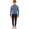 KYROS 3108 Pigiama da Uomo in Cotone Art. KYPU780 Blu L