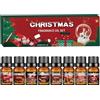 Dazhtu Set di Oli Essenziali Natale per Diffusori 8 x10ml Oli Essenziale Puri e Naturali per Aromaterapia, Umidificatore, Ghirlanda di Natale, mela alla cannella, pan di zenzero