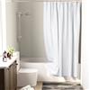 Encasa XO Tenda Da Doccia| Impermeabile Antimuffa E Resistente Alla Muffa| ZZ azzurro Poliestere Tende Da Bagno Lavabili In Con 10 Ganci| Installazione Facile| Ad Asciugatura Rapida| 180x200 cm