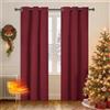Ystyle Tende Oscuranti 100% Per Interni 2 Pezzi, 140x280cm, Termiche Effetto Lino, Tenda Termica Isolante Freddo E Caldo, Moderne Tende Natalizie Soggiorno Camera Letto Con Anelli, Rosse