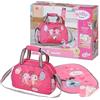 BABY born Borsa per pannolini rosa/grigia per bambole - Include fasciatoio, pannolini e contenitore per talco - Accessori di alta qualità - Dai 3 anni in su