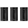 PREMIER Housewares 1209742 Set di 3 Barattoli di Stoccaggio, Smalto Nero, 1000 ml