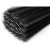 Forega - Spazzola per grondaia e pannelli solari, 5-30m, 110-120cm, Ø15 cm, 5-25 pezzi. Filo zincato/Inox (Zincato, 6m)