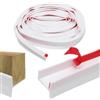 Gohytal Battiscopa da cucina, profilo impermeabilizzante, profilo base per 15 mm, 16 mm, 17 mm, in caucciù di silicone, per base della cucina, battiscopa trasparente (bianco 2 m)