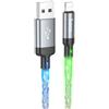 HOCO ORIGINALE CAVO DATI E RICARICA U112 2.4A USB TO LIGHTINIG FAST CHARGE 1M LED PER IPHONE IPAD