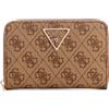 GUESS Laurel SLG Medium Zip Around Wallet Latte Logo