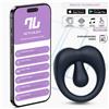 InToYou App Series Kenny Silicone Rechargeable Clit Vibrating Ring with App Bight Blue