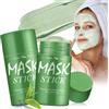 nailpretty 2 Pezzi Maschera Al Tè Verde Stick, Maschera Viso Purificante Con Argilla Verde, Mask Pulizia Del Tè Green, Idratazione Della Pelle, Controllo Dell'olio, Per Maggior Parte Tipi Di Pelle