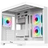 Itek Case Itek DARK CAVE DS - Case Itek DARK CAVE DS - Gaming Tower ATX, 3 ventole ARGB, paratia frontale e laterale in vetro temperato, Bianco