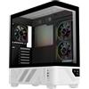 Itek Case Itek NETRON CURVED - Gaming Tower ATX, 3x Ventole ARGB + Supporto 360mm, Pannello laterale e frontale in vetro temperato oscurato, Bianco e Nero