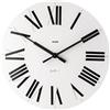 Alessi 12W Firenze Orologio da Parete in ABS, Movimento al Quarzo, Bianco, Bianco/Nero