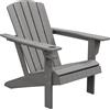 Outsunny Sedia da Giardino, design ergonomico, resistente alle intemperie, HDPE, grigio, 75 x 87 x 90 cm