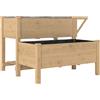 Outsunny Letto per Orto Rialzato a 2 Livelli con Ripiani in Legno, 119.5x102x76.5cm, Marrone | Aosom Italy